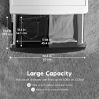 White / Black 4-Drawer Wide Plastic Storage Cart with Swivel Wheels, Single