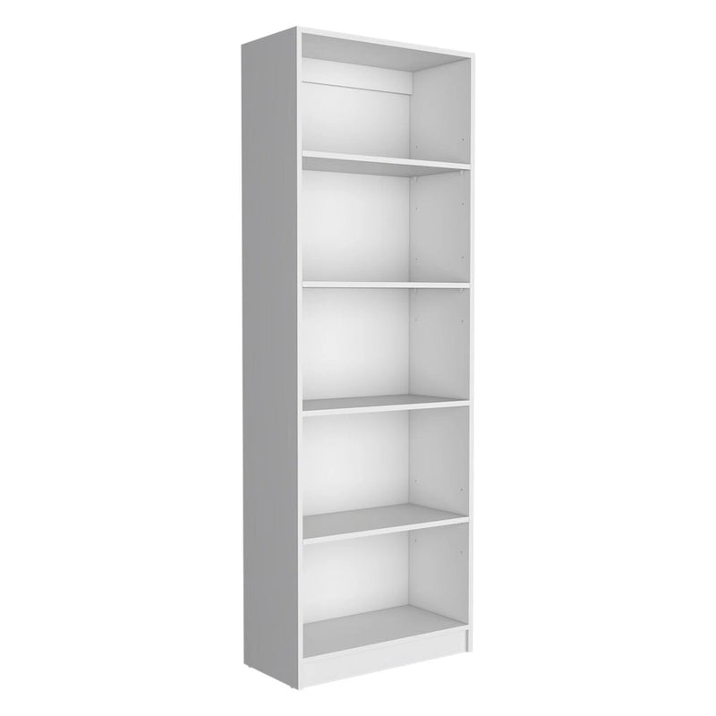 Beige / Black / White 3-Piece Bookcase Set with Open Shelves and 2-Door Cabinets, 74"W