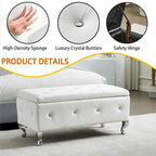 PU Leather Upholstered Ottoman with Storage