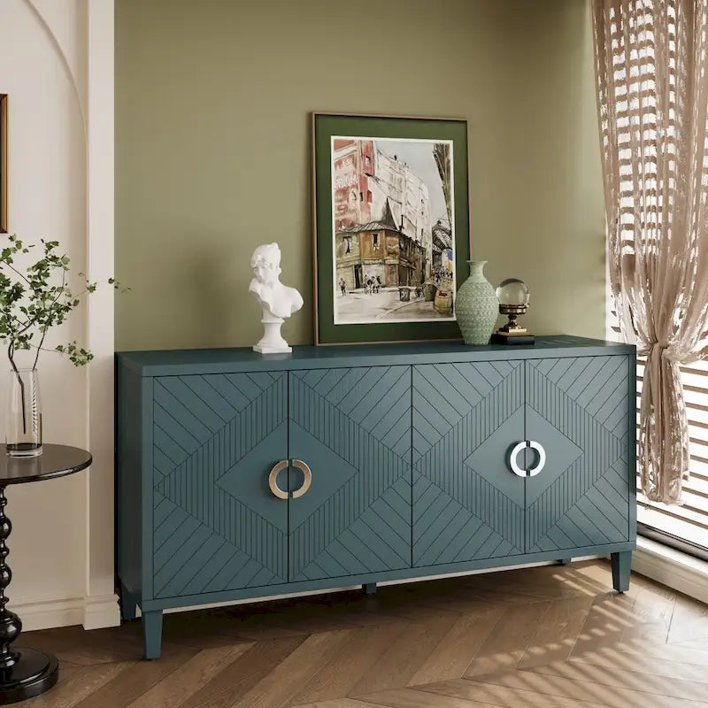 Functional 4 Door Storage Cabinet