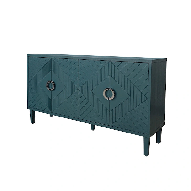 Functional 4 Door Storage Cabinet