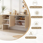Minimalist Style 60 Inch Large Sideboard with 4 Doors