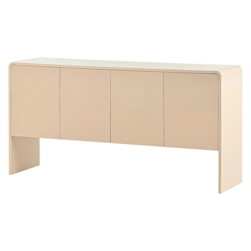 Minimalist Style 60 Inch Large Sideboard with 4 Doors