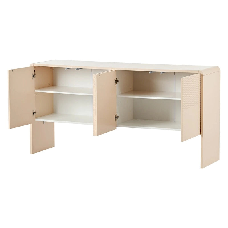 Minimalist Style 60 Inch Large Sideboard with 4 Doors