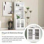 Tall Cabinet with Adjustable Shelves for Living Room