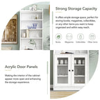 Tall Cabinet with Adjustable Shelves for Living Room