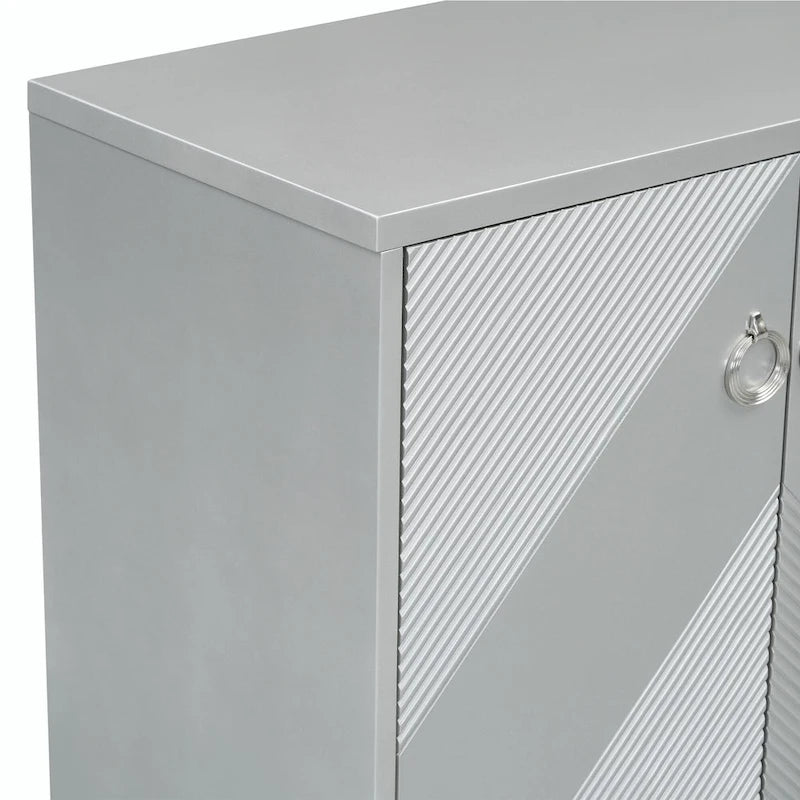 Light Luxury Cabinet with Geometric Patterns
