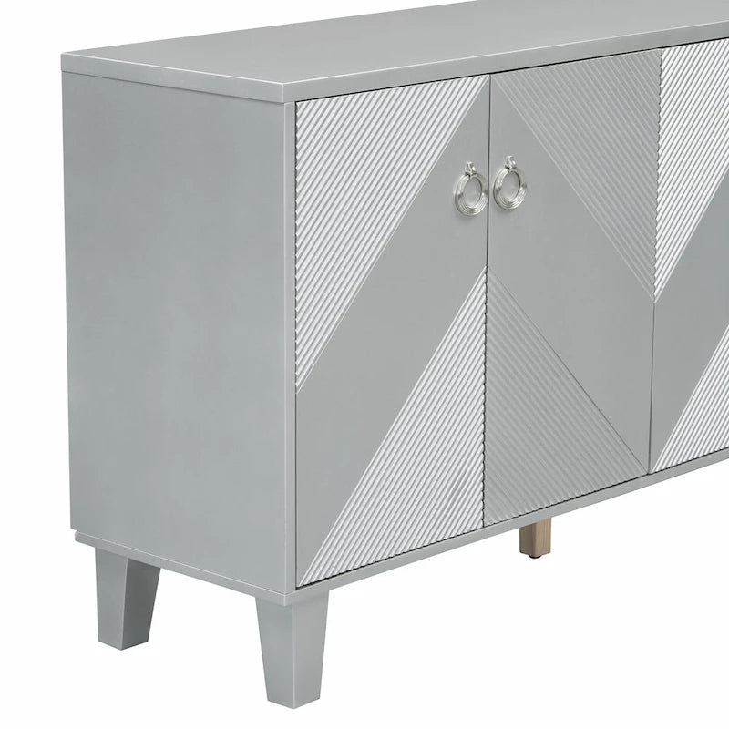 Light Luxury Cabinet with Geometric Patterns