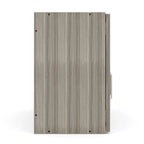 Maple / Shadow Elm Gray 2-Level Wall Cabinet with Locking Doors and Adjustable Shelf, Single