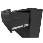 4-Drawers 14.96 W Metal Vertical File Cabinet with Lock Office Home Vertical File Cabinet for A4 Legal/Letter Size