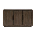 Brown 60-Inch Sideboard Buffet Server with 3 Cabinets and Adjustable Shelves, Single