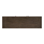 Brown 60-Inch Sideboard Buffet Server with 3 Cabinets and Adjustable Shelves, Single