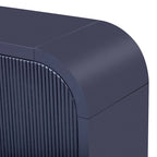 4-door Curved Corner Design Wavy Door Panel Cabinet with Adjustable Shelves