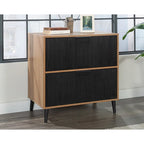 Chalk Oak 2-Drawer Lateral File Cabinet with Fluted Fronts, Letter/Legal