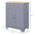 Sideboard Buffet Cabinet, Double Door Kitchen Cabinet, Coffee Bar Storage with 2 Drawers, Adjustable Shelf