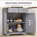 Sideboard Buffet Cabinet, Double Door Kitchen Cabinet, Coffee Bar Storage with 2 Drawers, Adjustable Shelf