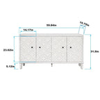 Accent Cabinet 4 Door Wooden Cabinet Sideboard Buffet Server Cabinet