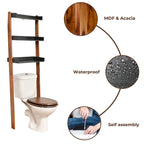 Over-The-Toilet Storage Shelf with Ladder Design 3 Trays - 23.6 W x 8.5 D x 65.5 H