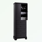Bathroom Storage Cabinet with 2 Doors and 4 Drawers