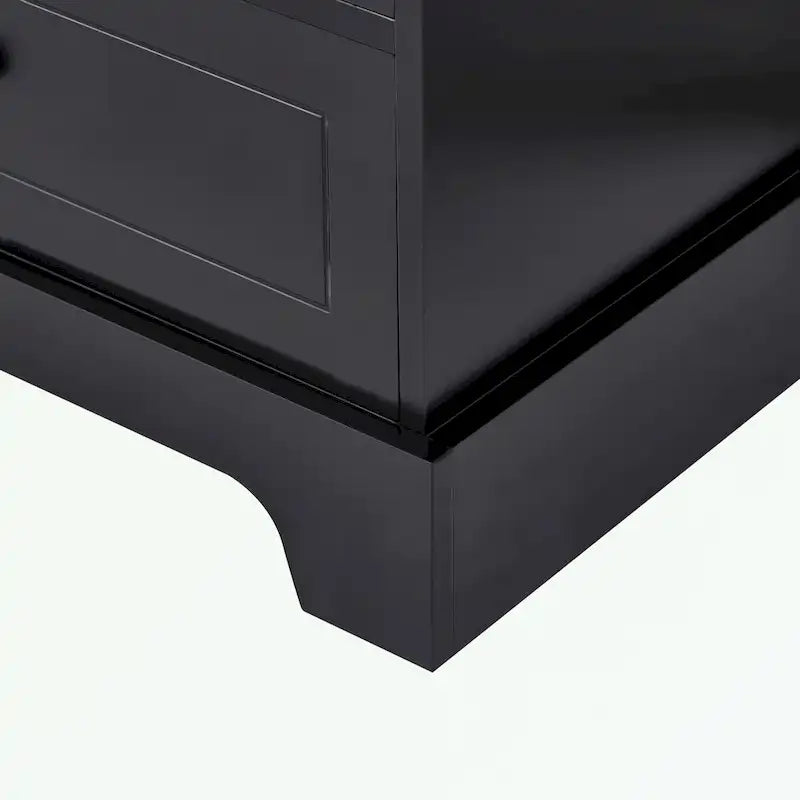 Bathroom Storage Cabinet with 2 Doors and 4 Drawers
