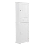 Freestanding Storage Cabinet with Drawer and Adjustable Shelf
