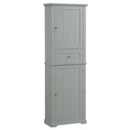 Freestanding Storage Cabinet with Drawer and Adjustable Shelf