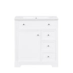 Bathroom Vanity Cabinet with Sink Top,Door and Two Drawers