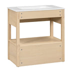 Bathroom Cabinet with Open Storage Shelf and Two Drawers