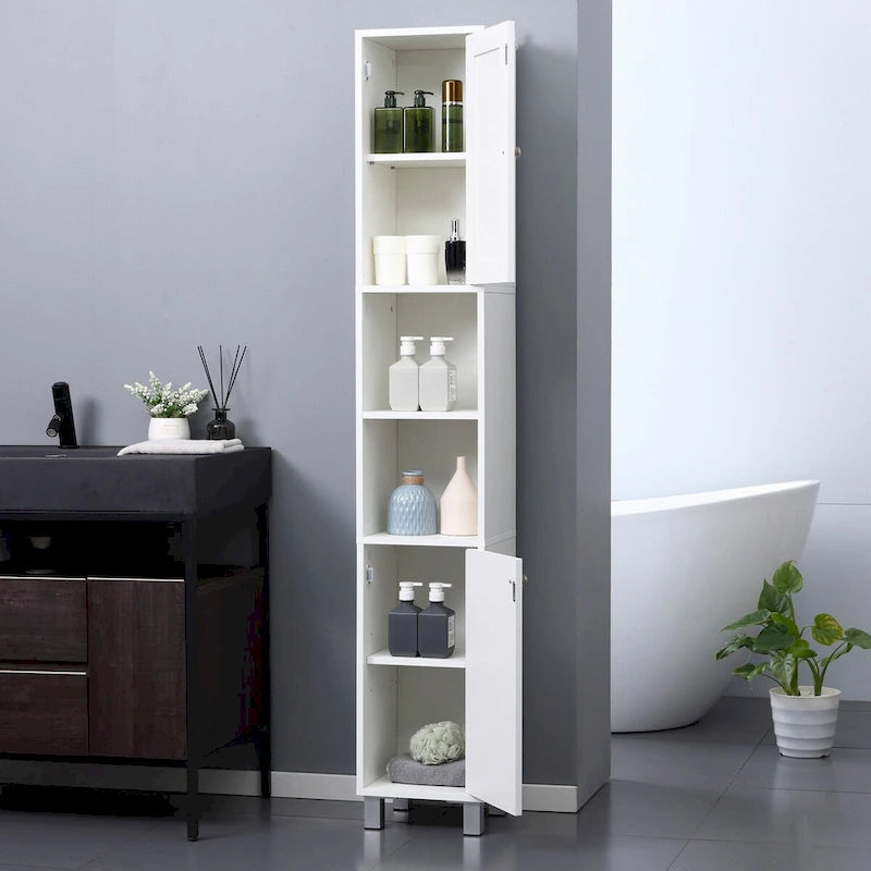 Tall Bathroom Storage Cabinet with Mirror