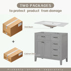 Bathroom Cabinet with Drawers and Sink Combo