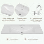 Bathroom Cabinet with Drawers and Sink Combo