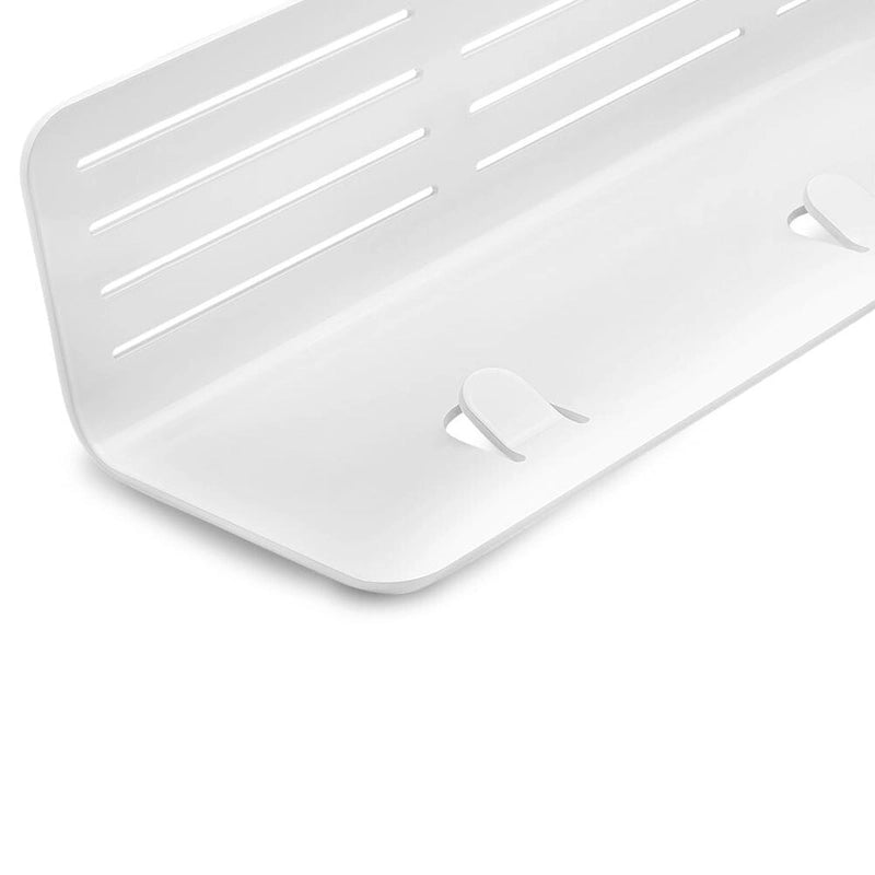 White/Nickel/Grey/Black Aluminum Shower Shelf XL, Adhesive Mount