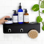 White/Nickel/Grey/Black Aluminum Shower Shelf XL, Adhesive Mount