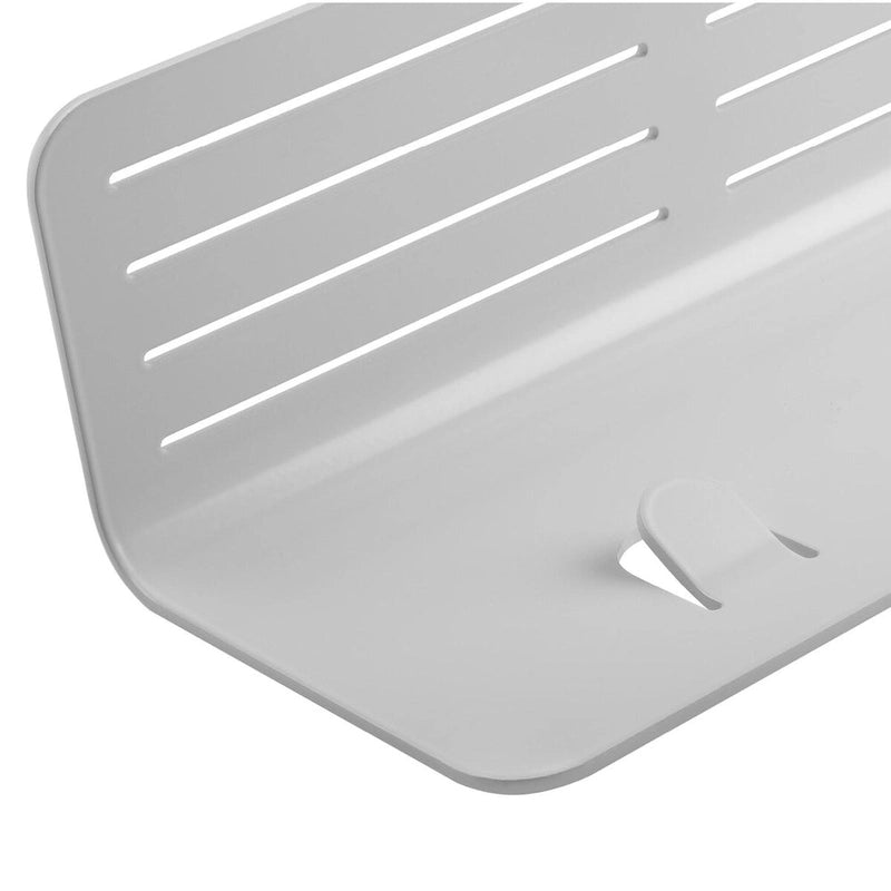 White/Nickel/Grey/Black Aluminum Shower Shelf XL, Adhesive Mount