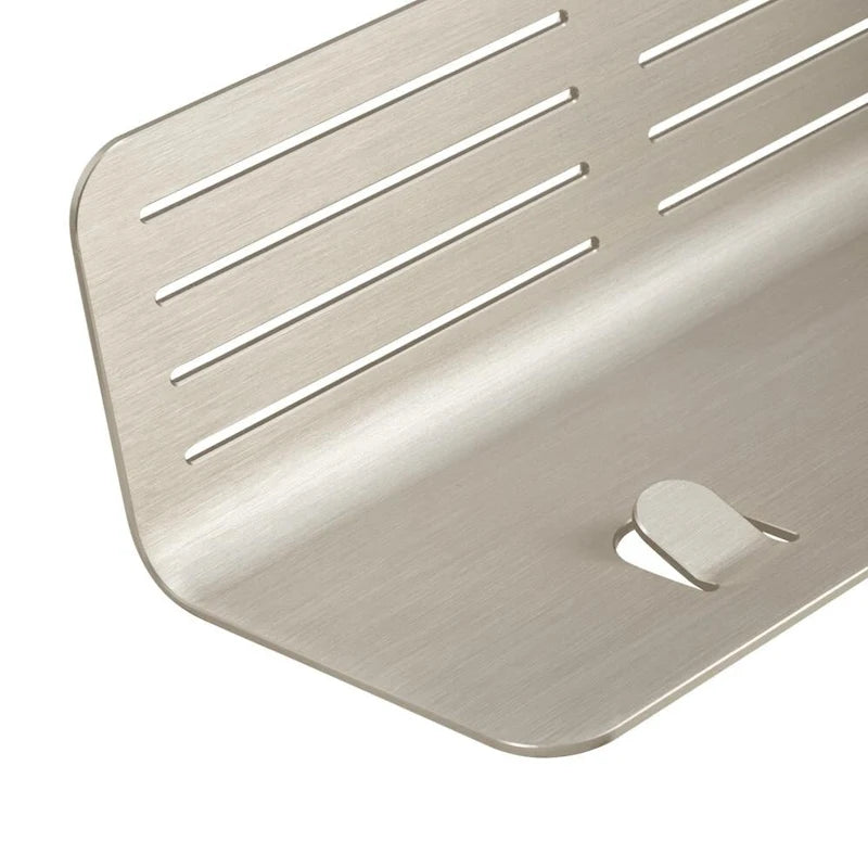 White/Nickel/Grey/Black Aluminum Shower Shelf XL, Adhesive Mount