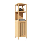 Large capacity multifunctional bamboo storage cabinet furniture for bathroom