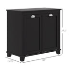 Dual Tilt out Laundry Hamper Cabinet,Bathroom Storage Cabinet w/Hamper
