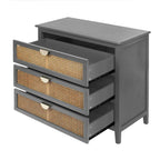 Rattan 3-Drawers Cabinet