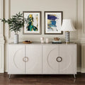 Champagne/Distressed Black 4-Door Sideboard, 59.84"W