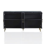 Champagne/Distressed Black 4-Door Sideboard, 59.84"W
