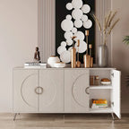 Champagne/Distressed Black 4-Door Sideboard, 59.84"W