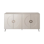 Champagne/Distressed Black 4-Door Sideboard, 59.84"W